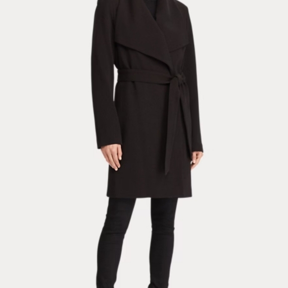 Ralph Lauren Crepe Open-Front Coat - Picture 3 of 13